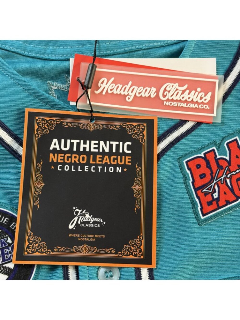 Headgear Classics Negro League Collection Collage Jersey Teal Size L NWT - Picture 12 of 16